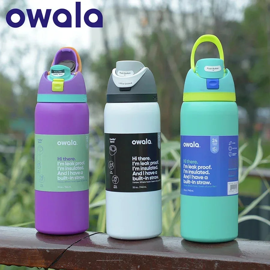 Owala Insulated Stainless Steel Water Bottle with Straw Sports Bottle Sports Travelling Schools