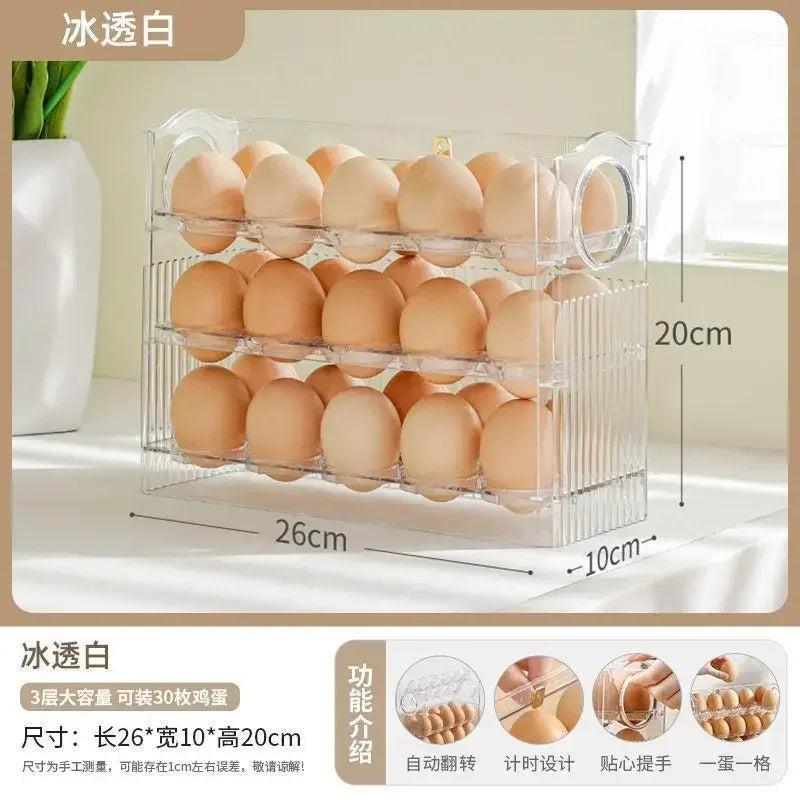 Egg Storage Box Refrigerator Organizer Food Containers Egg Fresh-keeping Case Holder Tray Dispenser Kitchen Storage Boxes