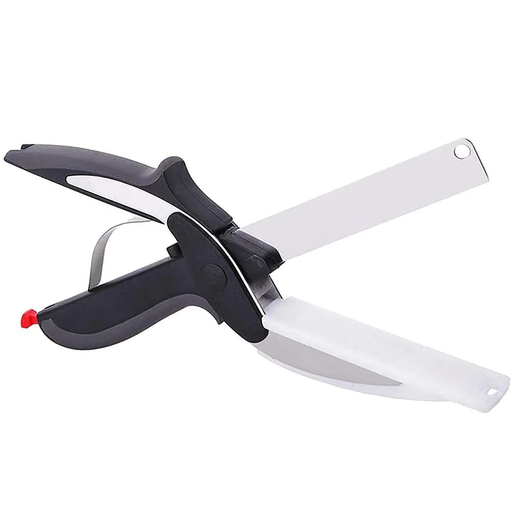 Dobeli Separable Stainless Steel Barbecue Steak Cutting Shear Household Vegetable Scissors 2 In 1 Multi Kitchen Tool Fruit Knife