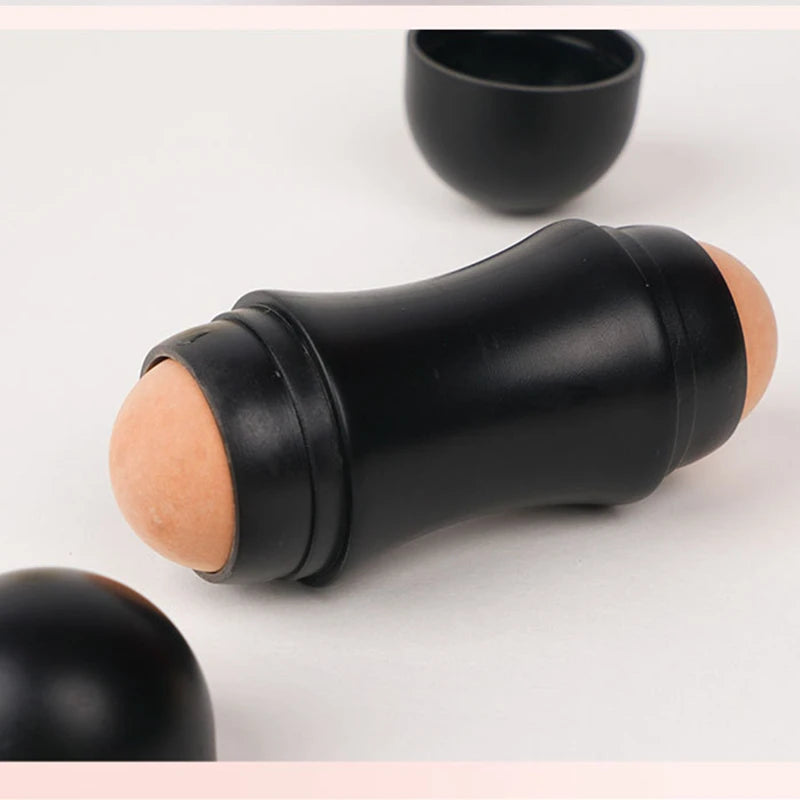 Face Oil Absorbing Roller 2 Balls Skin Care Tool Volcanic Stone Oil Absorber Washable Facial Oil Removing Care Skin Makeup Tool