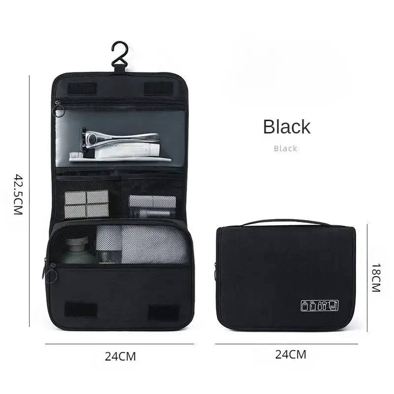 1pc Foldable Toiletry Bag Organizer Hanging Storage Bag Bathroom Makeup Bag Case Travel Dry And Wet Separation Cosmetic Bag