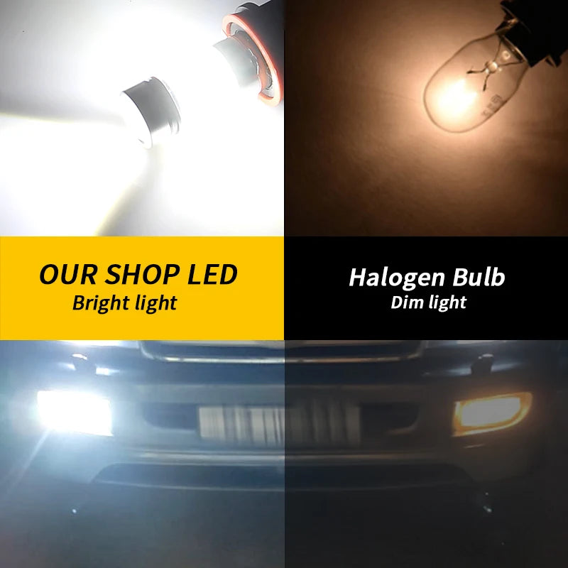 2x For Renault Megane 2 3 4 2003-2018 For Renault Megane CC 2010-2017 LED H8 H11 Fog Light Bulb Car DRL Lamp 6000K 12V 4800LM