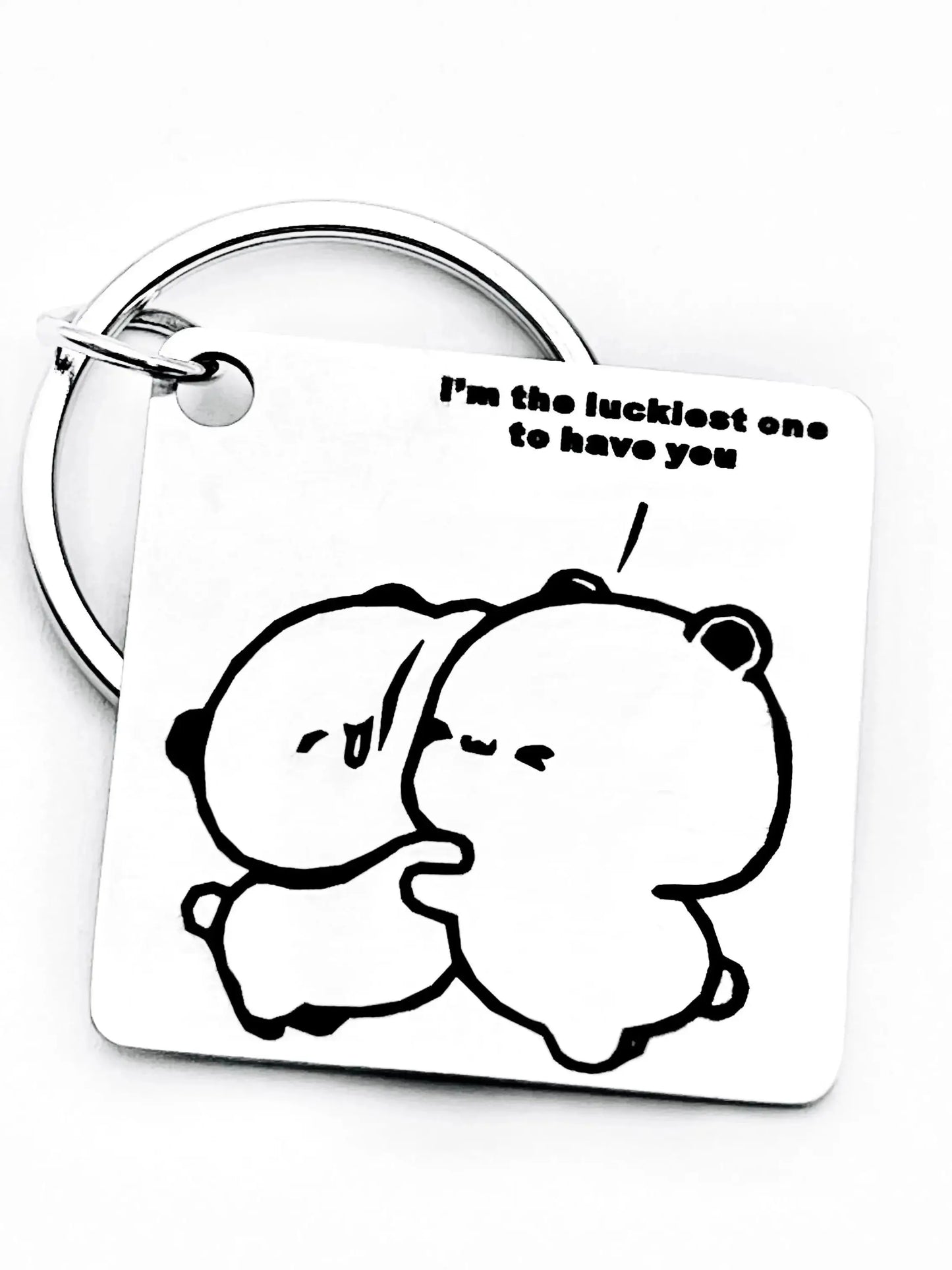 I‘M the Luckiest One to Have You, Stainless Steel Keychain, Romantic and Cute Accessory, Perfect Gift for Valentine's Day