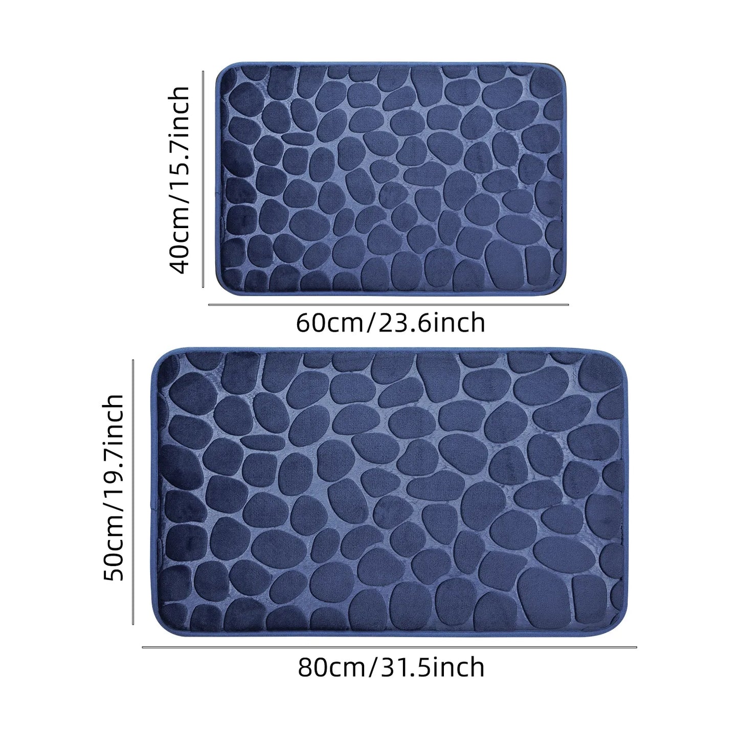 Cobblestone Embossed Bathroom Bath Mat Non-slip Carpets In Wash Basin Bathtub Side Floor Rug Shower Room Doormat Memory Foam Pad