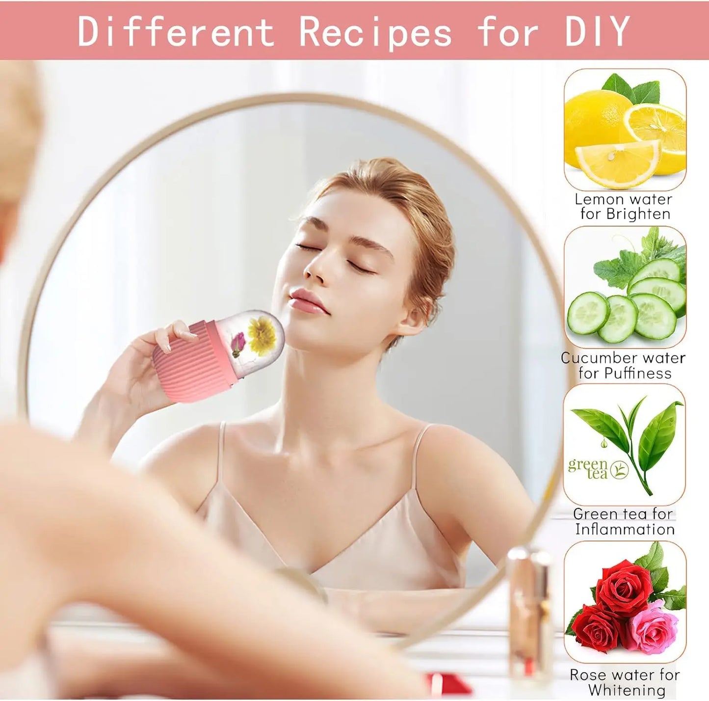 Silicone Ice Cube Trays Beauty Lifting Ice Ball Face Massager Contouring Eye Roller Facial Treatment Reduce Acne Skin Care Tool