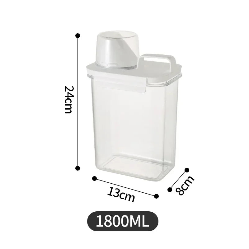 1100/1800/2300Ml Reusable Laundry Detergent Dispenser, Sealed Storage Container for Grain and Miscellaneous Grain Storage Tank