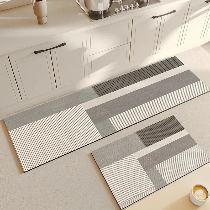 VIKAMA Japan South Korea Diatomite Living Room Kitchen Bathroom Laundry Room Non-slip Stain-resistant Carpet Rug Mat Home Decor