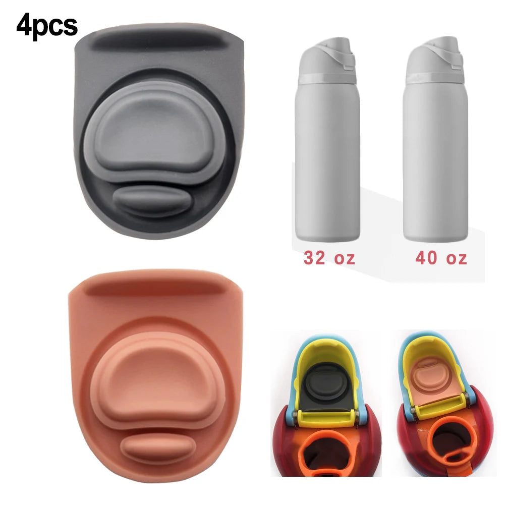 4pc Water Bottle Top Lid Replace For Owala FreeSip 19/24/32/40oz Bottle Leak Proof Silicone Stopper Water Cup Sealing Mouth Part