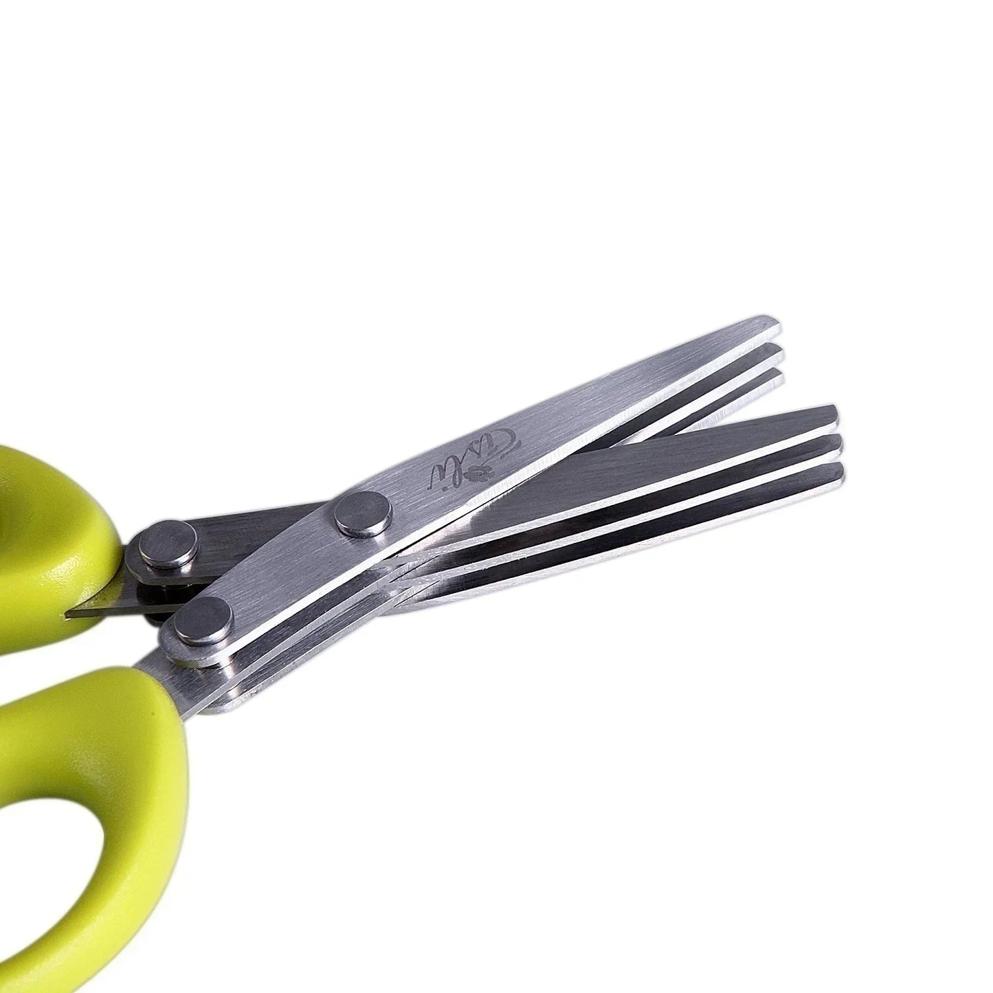 Multi-functional Stainless Steel 3/5 Layer Kitchen Scissors Pepper Shredded Chopped Scallion Cutter Laver Cut Cooking Tool