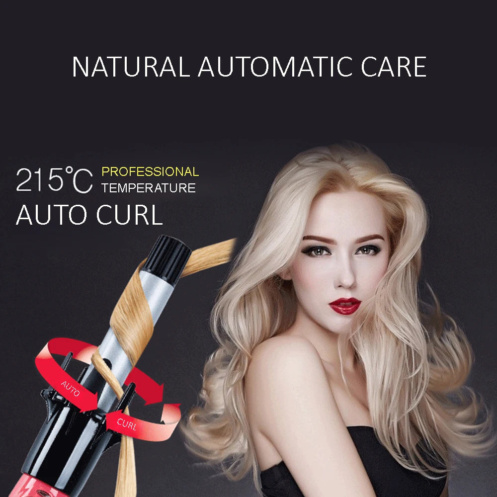 Kiss Automatic Hair Curler Ceramic Rotating Curling Iron Wand Instawave Hair Curlers Rollers Ionic Hair Crimper Styling Tools