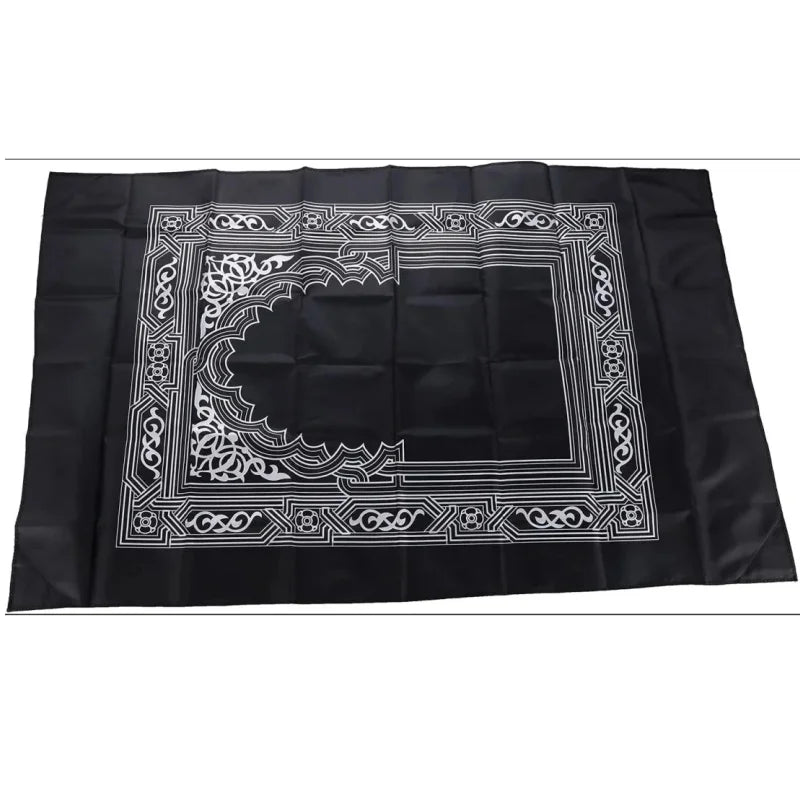 Prayer Rug Polyester Portable Braided Mats Simply Print with Compass In Pouch Travel Home New Style Mat Blanket 100x60cm