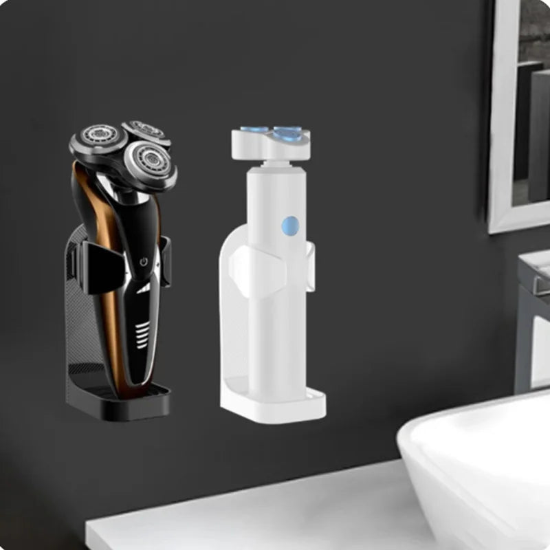 Razor holder, non perforated wall mounted, electric toothbrush holder, facial cleanser, organizer, bathroom supplies