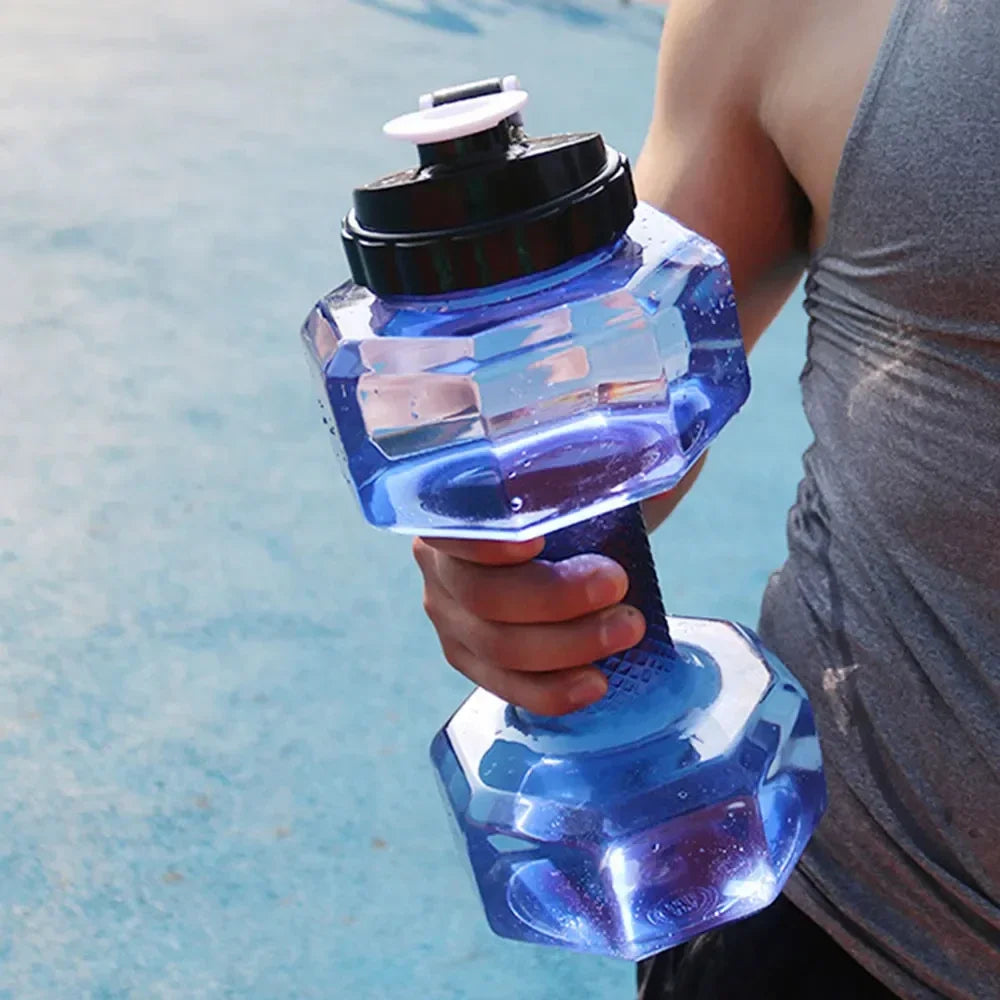 2.2L Dumbbell Shaped Kettle Sport Water Bottle Fitness Cycling Water Bottle Creative Summer Water Drinks Bottle