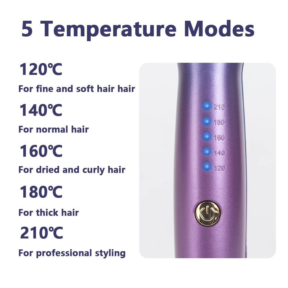 0.6 Inch / 16mm 3 Barrel Hair Waver Beach Waves Curling Iron Ceramic Hair Crimper Wave Curler Tool with 5 Adjustable Temperature