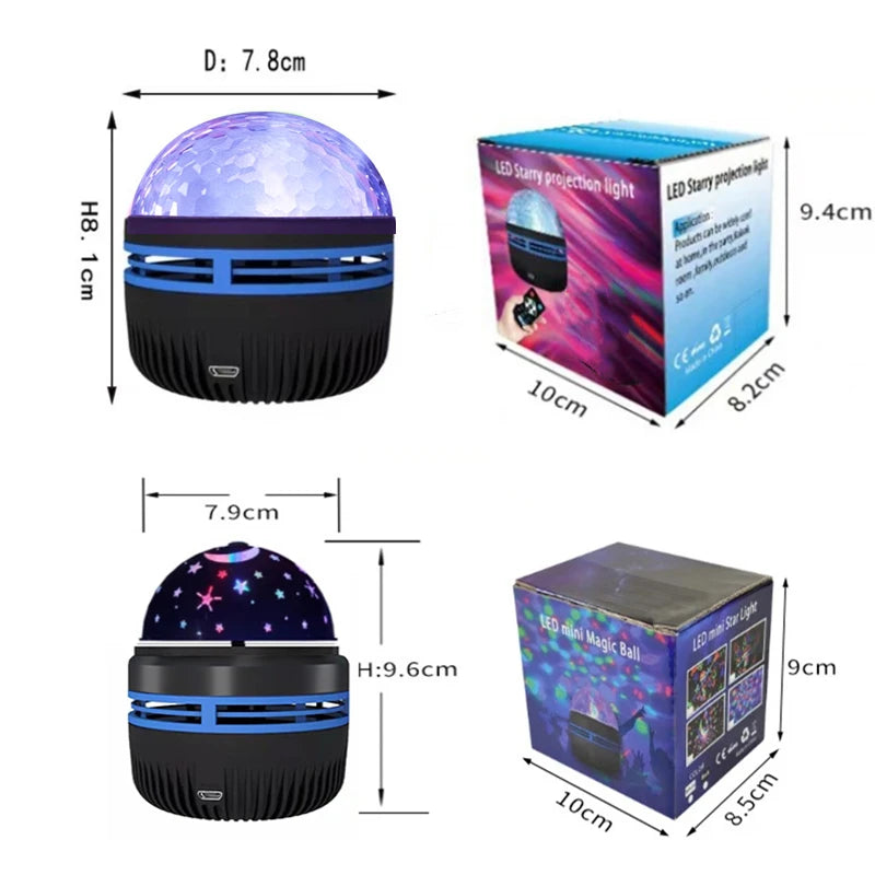 NEW Starry Projector Light With 7 Color Patterns & Remote Control, Polar Projector Night Light For Bedroom Atmosphere