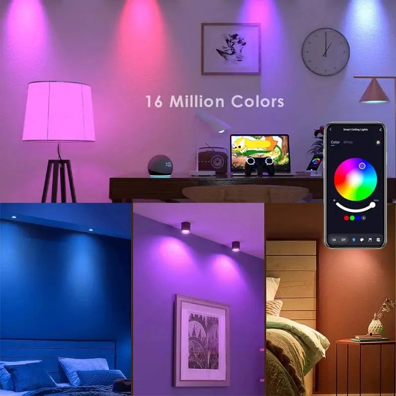 Tuya GU10 Lamp APP Control Smart Bulb WIFI Bluetooth RGB 220V LED Light Bulbs 5W Dimmable Smart Life For Room Home Group