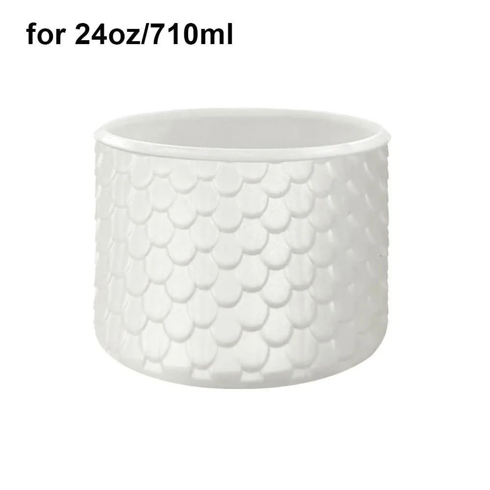 1Pcs New Anti-Slip Silicone Boot Fish Scale Pattern Colorful Bottle Bottom Base Protective Cup Sleeve for Owala 24oz 32oz 40oz