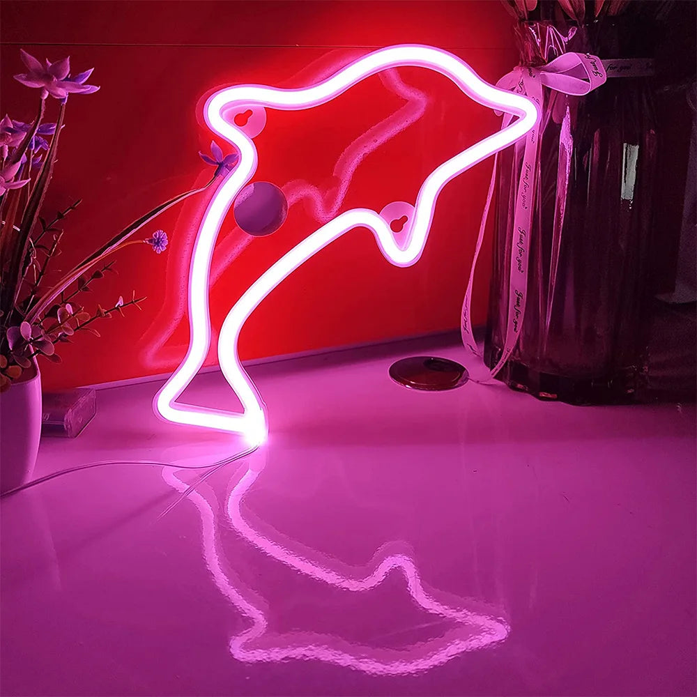 USB/Battery LED Neon Sign Lights Party Wall Art Decor Room Bar Beer Neon Lamps Wall Hanging Neon Signs Musical Note Night Lights