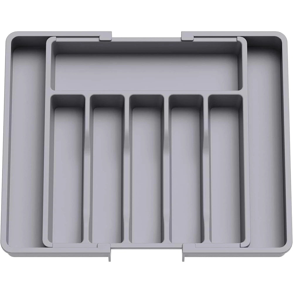 LMETJMA Expandable Silverware Cutlery Utensil Organizer Tray Kitchen Drawer Organizer Adjustable Flatware Cutlery Holder JT305