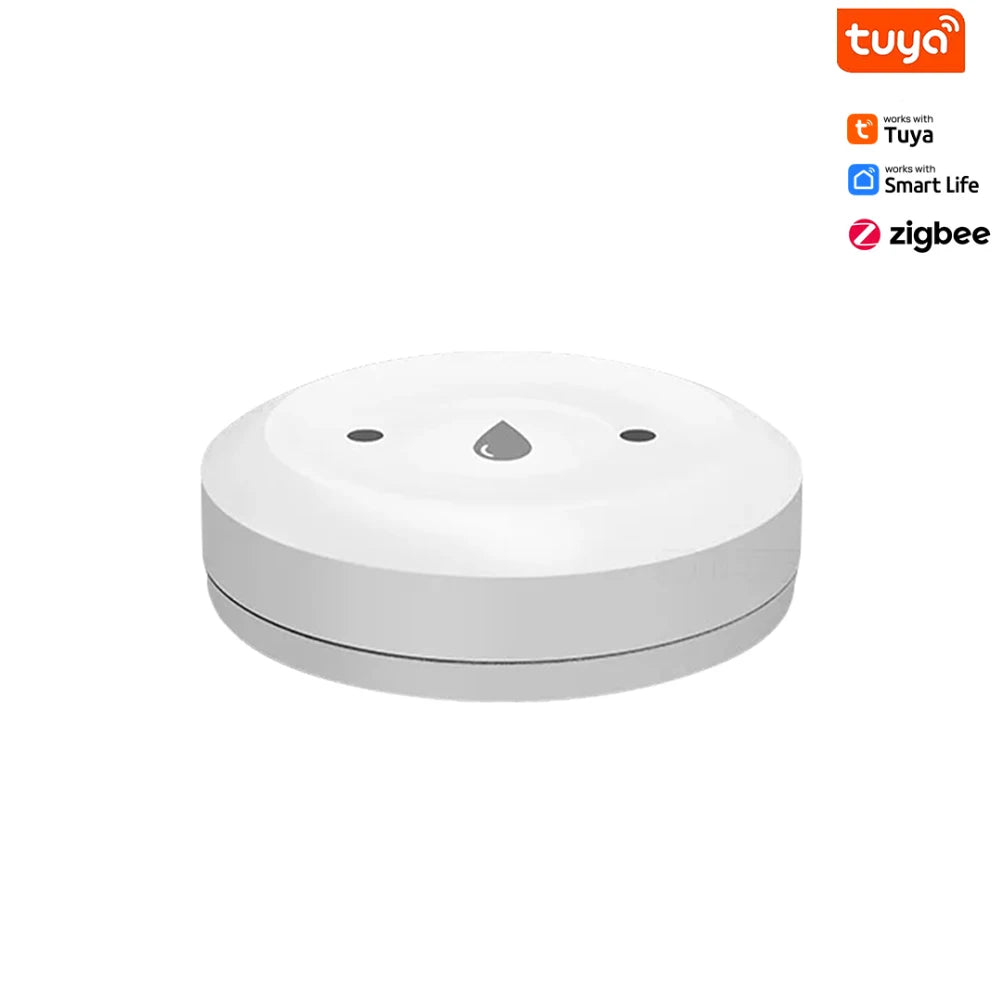 Zigbee Water Sensor Tuya Leak Flood Detector App Remote Monitoring for Kitchen/Bathroom Support Home Assistant