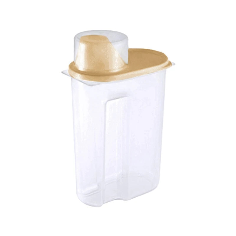 Plastic Food Storage Containers Transparent Airtight Cereal Dispenser For Rice Pasta Tea Nuts Coffee Beans Kitchen Organization