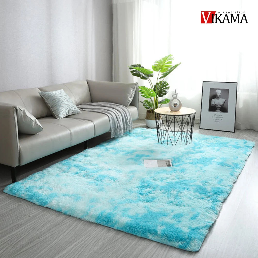 VIKAMA Rainbow Decor Kids Carpet For Girls Bedroom large Living Room's Rugs Soft Plush Nursery Play Mats Gray Living Room Carpet