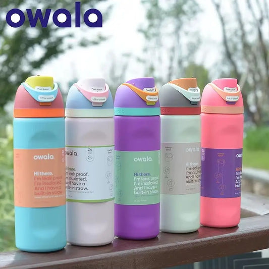 2025 NEW Owala 24oz/32oz Insulated Stainless Steel Water Bottle with Straw BPA-Free Sports Water ion for Your Outdoor Adventure