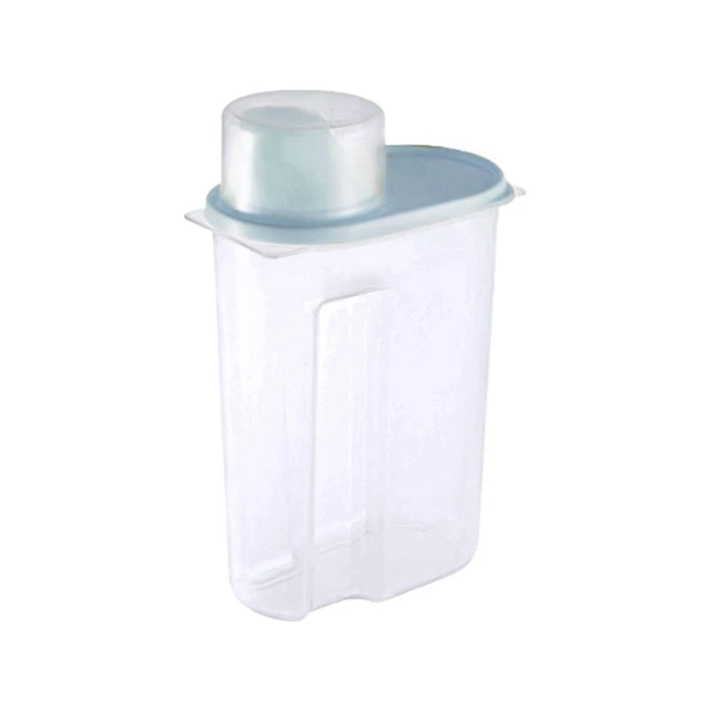 Plastic Food Storage Containers Transparent Airtight Cereal Dispenser For Rice Pasta Tea Nuts Coffee Beans Kitchen Organization