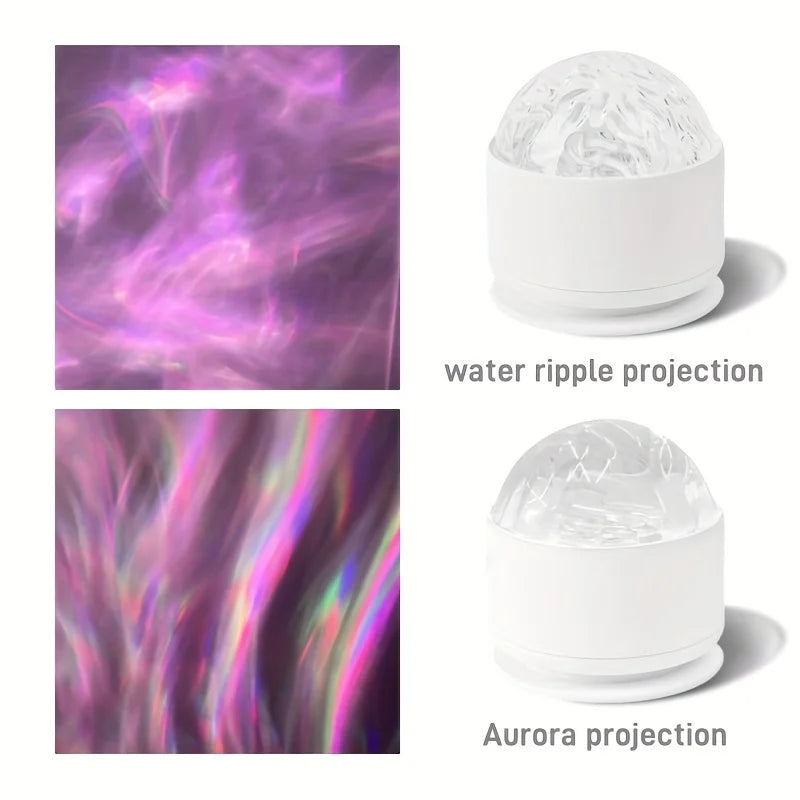 Northern Aurora/Water Ripple Projector Lamp LED Night Light with Remote Control Party Decor Light Projector Atmosphere Light