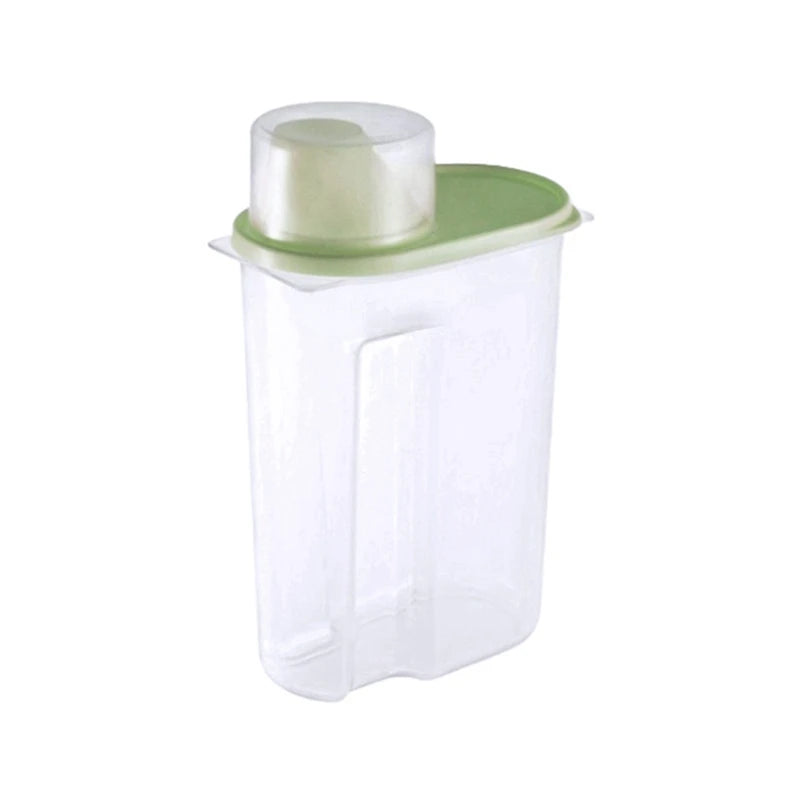 Plastic Food Storage Containers Transparent Airtight Cereal Dispenser For Rice Pasta Tea Nuts Coffee Beans Kitchen Organization