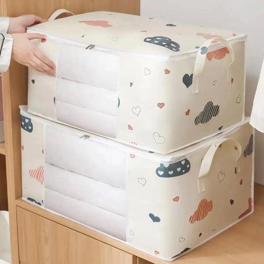 1pc Large/Small Quilt Clothes Storage Bag Moisture Dust Proof Proof Organizer Big Capacity Duvet Blanket Sorting Bags