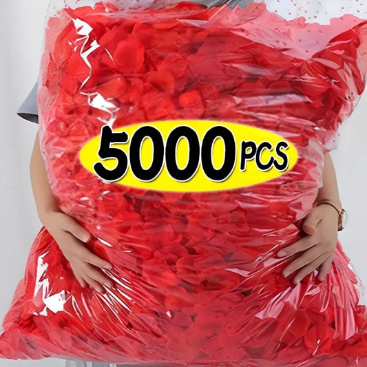 100/5000PCS Artificial Rose Petal Colorful Fake Flower Petal for Wedding Valentines Day Romantic Scene Decoration Prop Wholesale