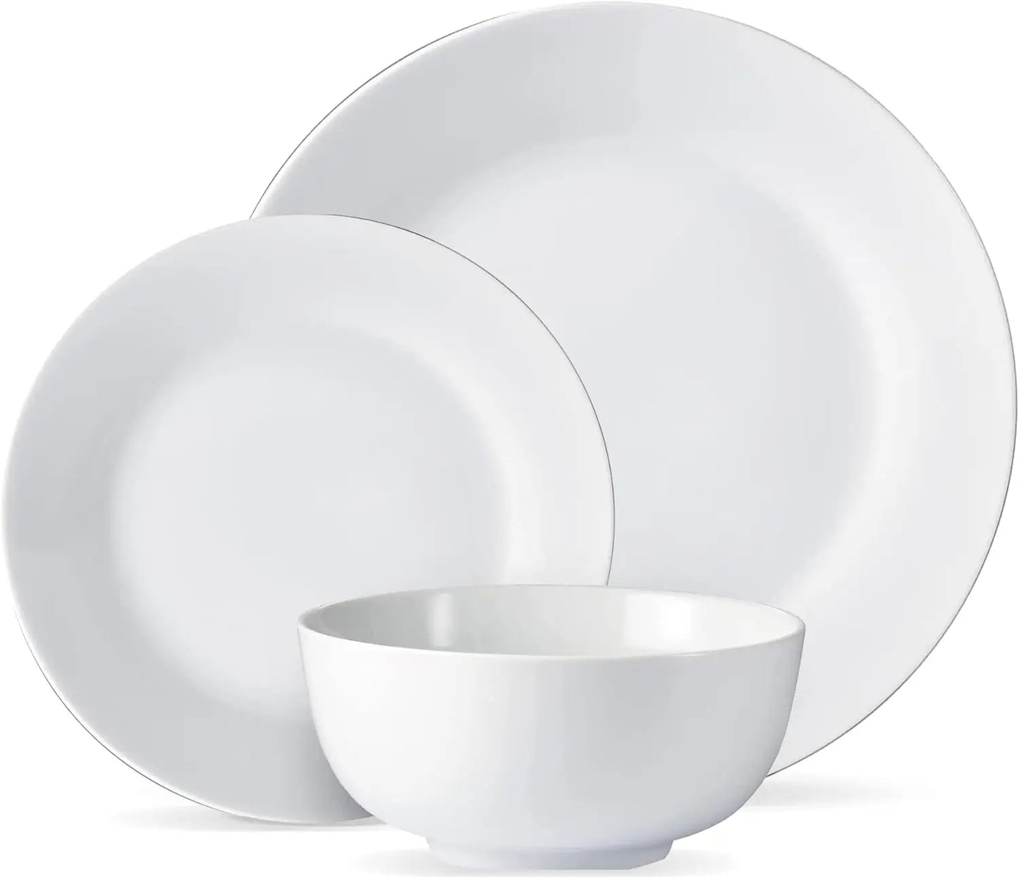 Marble Plates and Bowls Sets, Modern Kitchen 16-Piece Dinnerware Sets