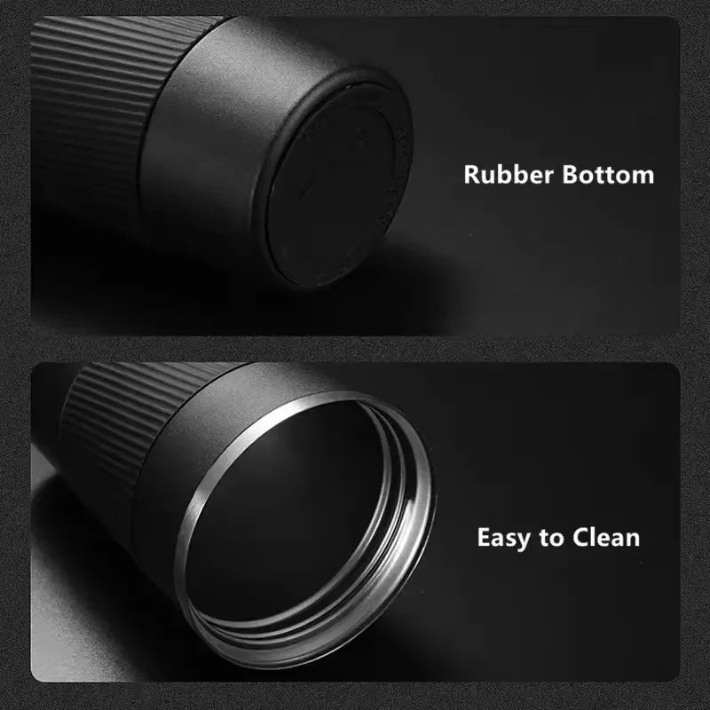 380ml Fashionable Stainless Steel 304 Coffee Thermos Mug Leak-Proof Non-Slip Car Vacuum Flask Travel Thermal Cup Water Bottle