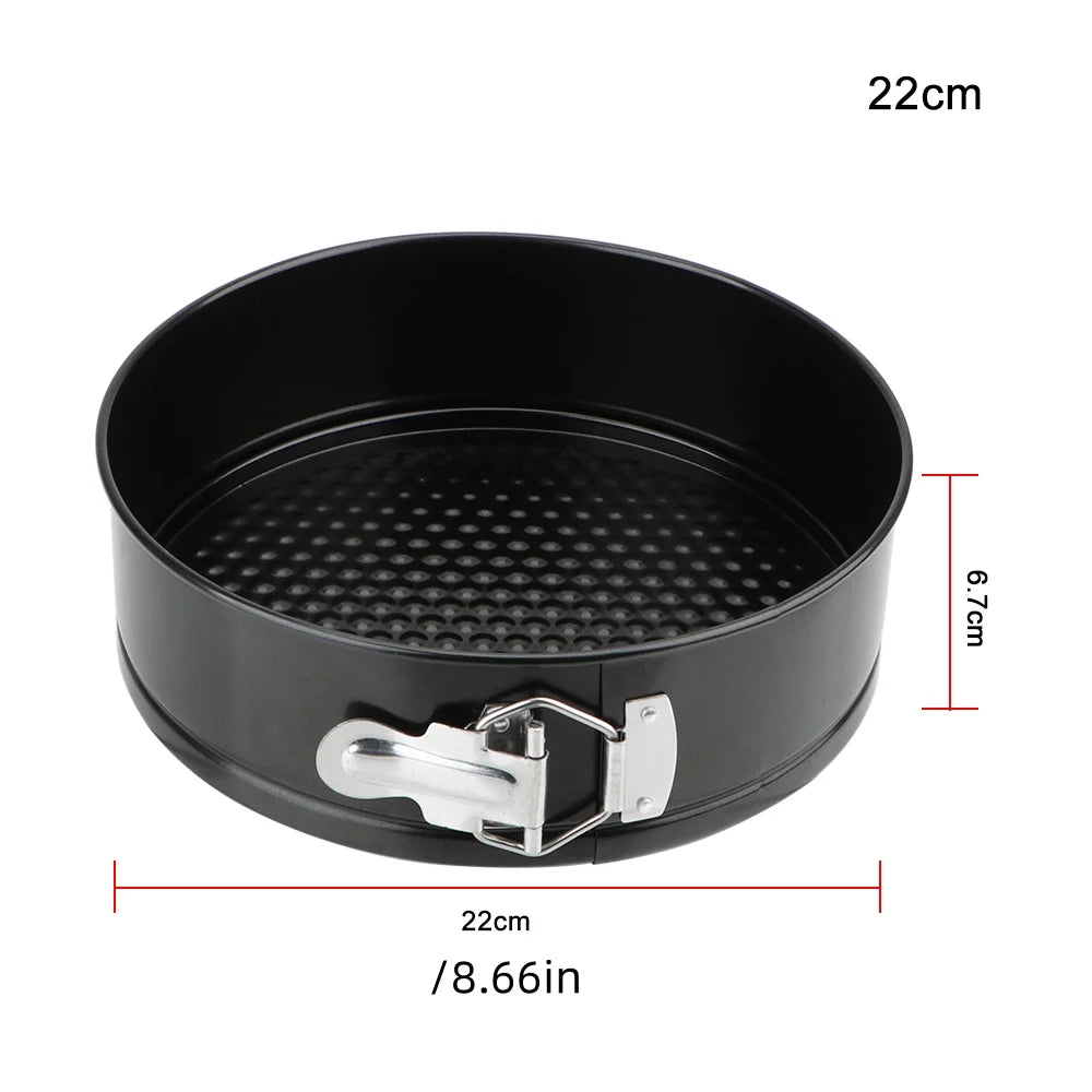 Nonstick Carbon Steel Cakes Molds Bake Pan Heart Round Square Shape Removable Bottom Baking Mould Set Kitchen Accessories New