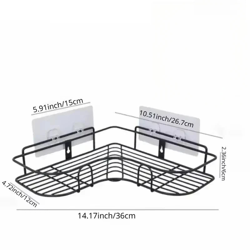 1PCS Non Perforated Bathroom, Bathroom, Triangle Shelf, Wall Mounted Toilet, Bathroom, Washbasin, Storage of Wall Supplies