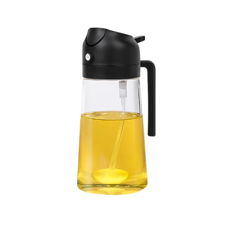 2in1 Olive Oil Spray Bottle 500ml Plastic Oil Sprayer Kitchen Oil Containers Cooking Olive Oil Dispenser For Camping BBQ Baking