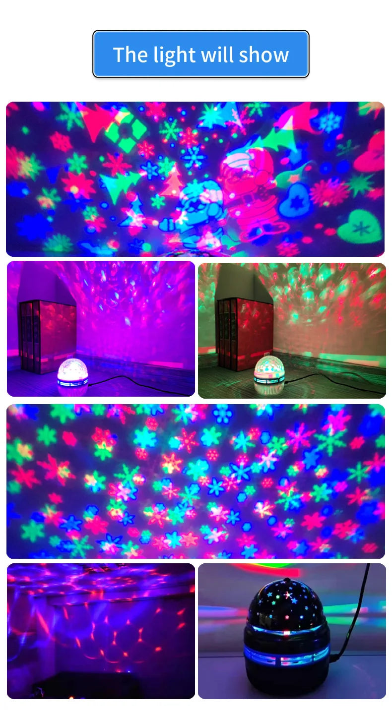 NEW Starry Projector Light With 7 Color Patterns & Remote Control, Polar Projector Night Light For Bedroom Atmosphere