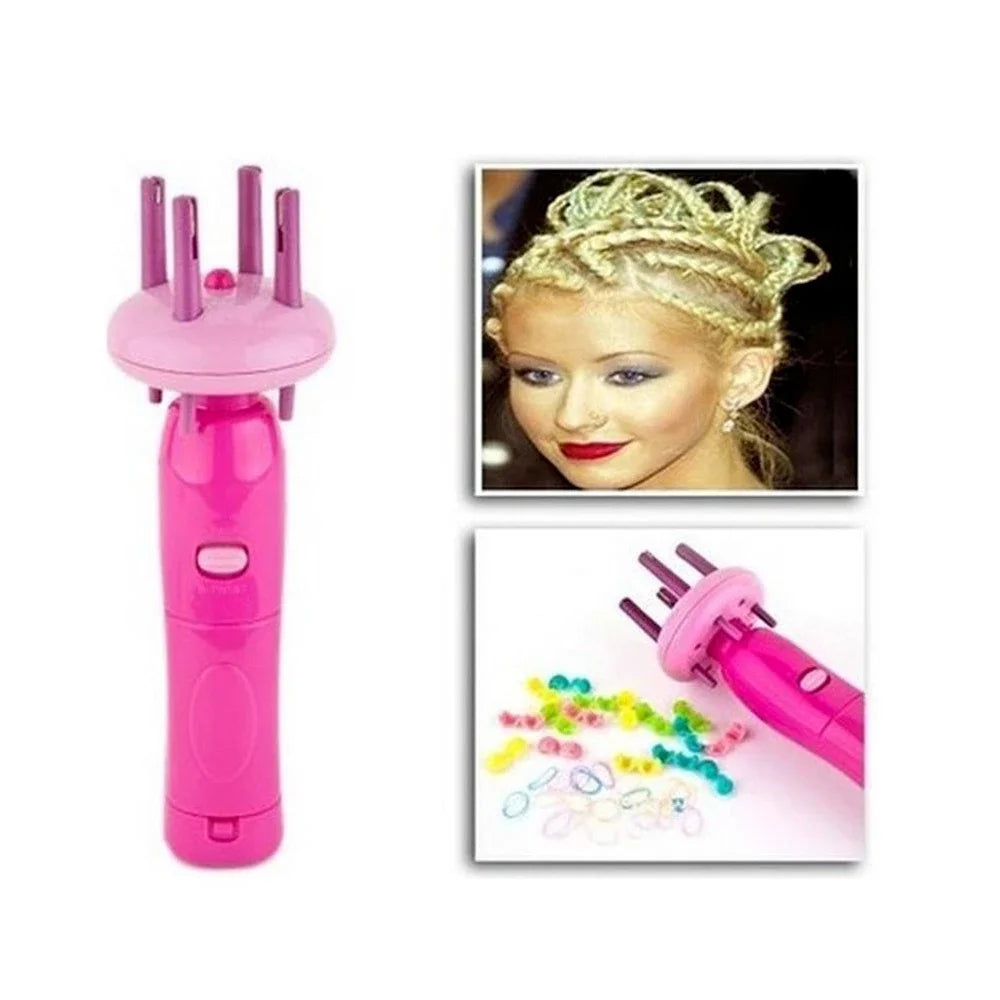 Professioanl Women Portable Electric Automatic DIY Hairstyle Tool Braid Machine Hair Weave Roller Twist Braider Device Kit