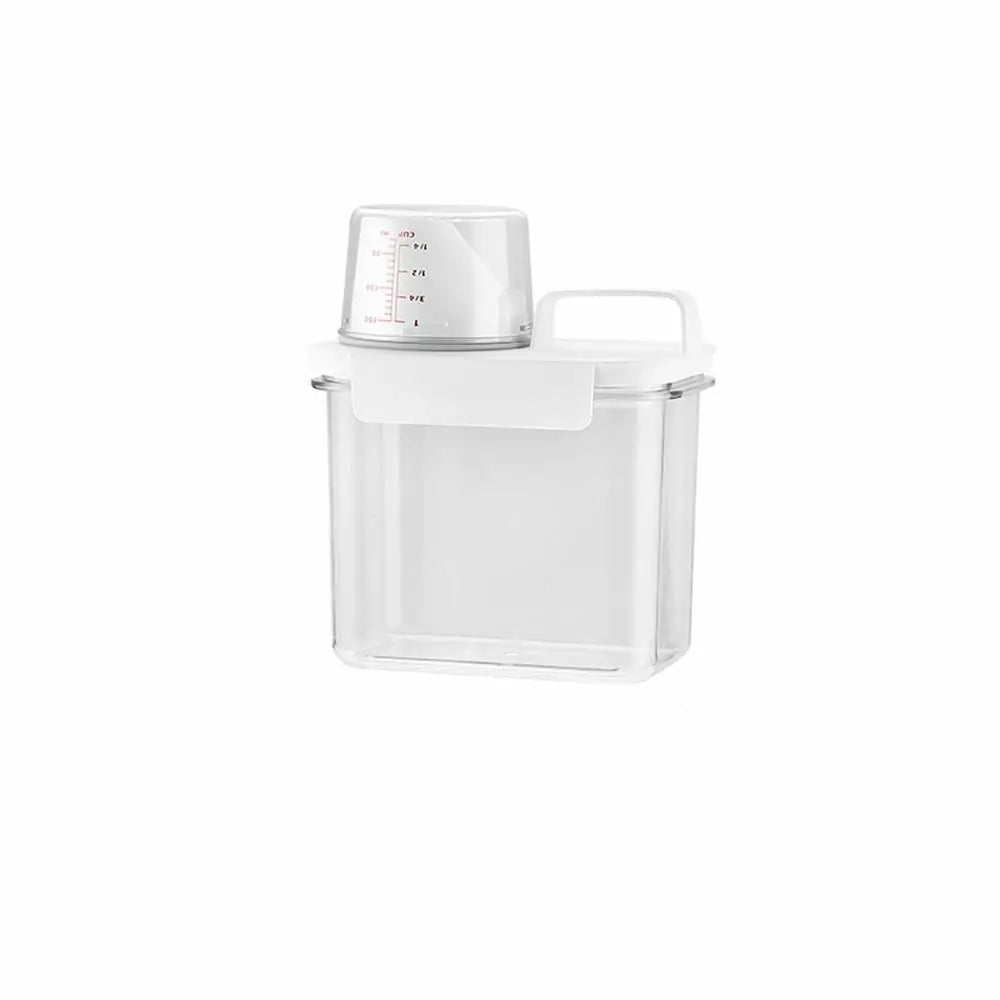 Airtight Laundry Detergent Dispenser Powder Storage Box Clear Washing Powder Liquid Container with Lids Jar