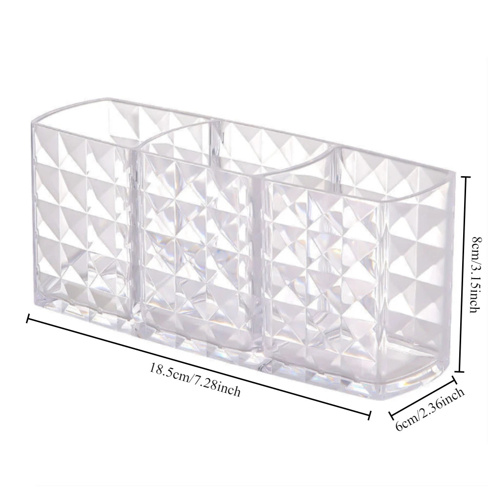 1-piece Diamond Patterned Mirror Cabinet Storage Box, Bathroom, Bathroom, Cosmetics, Lipstick Storage Rack DROPSHIPPING