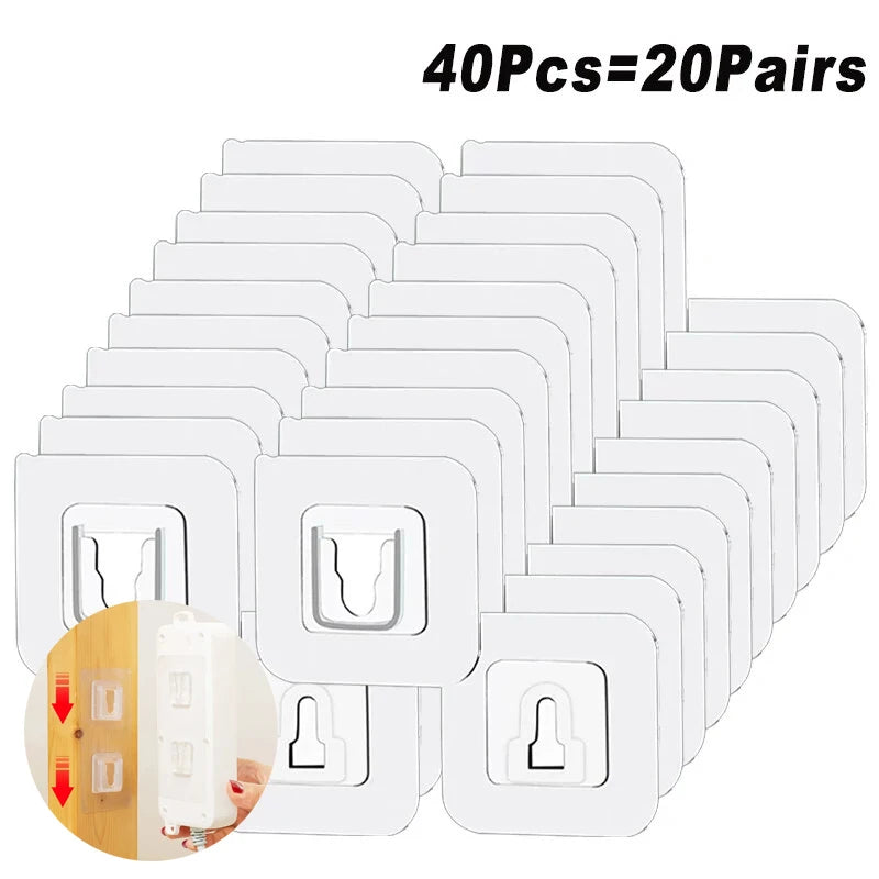 Double-Sided Adhesive Wall Hooks Multi-Purpose Transparent Hooks Waterproof Clothes Hats Towel Hooks Kitchen Bathroom Door Hook