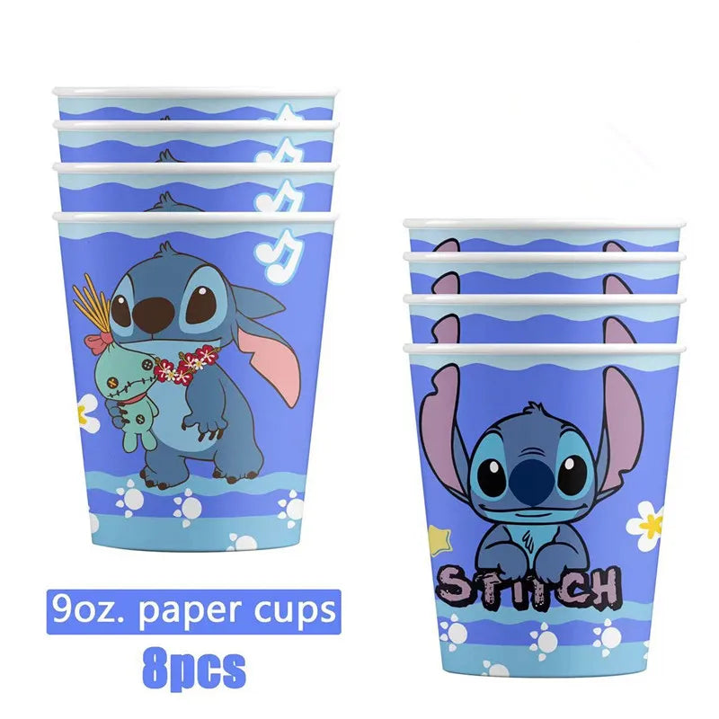 Lilo And Stitch Birthday Party Decoration Balloon Cup Gift Bag Plate Napkin Tablecloth Cakestand Party Supplies