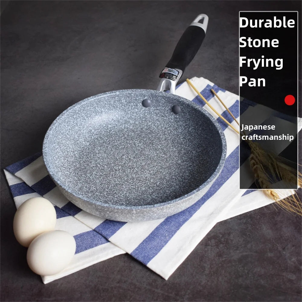 Durable Stone Frying Wok Pan Non-stick Ceramic Pot Induction Fryer Steak Cooking Gas Stove Skillet Cookware Tool for Kitchen Set