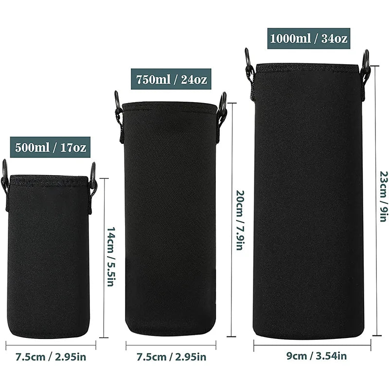 420-1500ML Neoprene Pouch Holder Sleeve Cover Sports Water Bottle Case Insulated Bag Carrier for Mug Bottle Cup